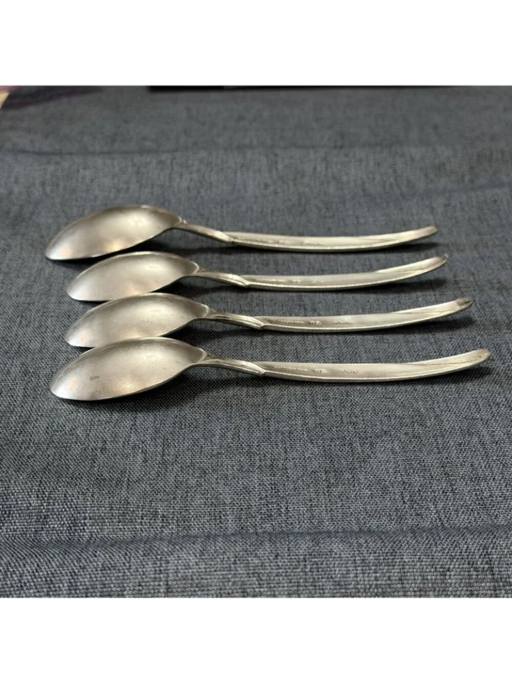 3 Teaspoons 1 Soup International Silver 1847 Rogers Bros FLAIR Silverplate 1956